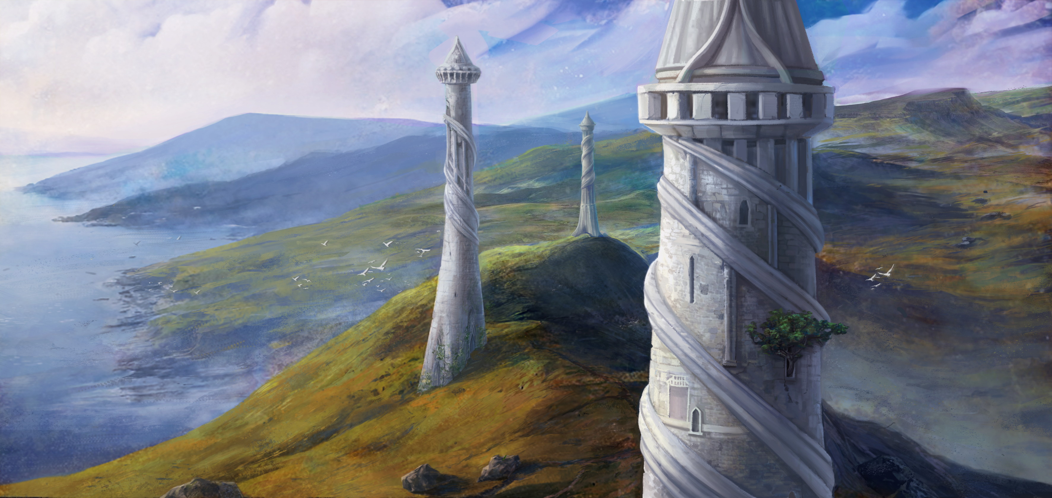 White towers